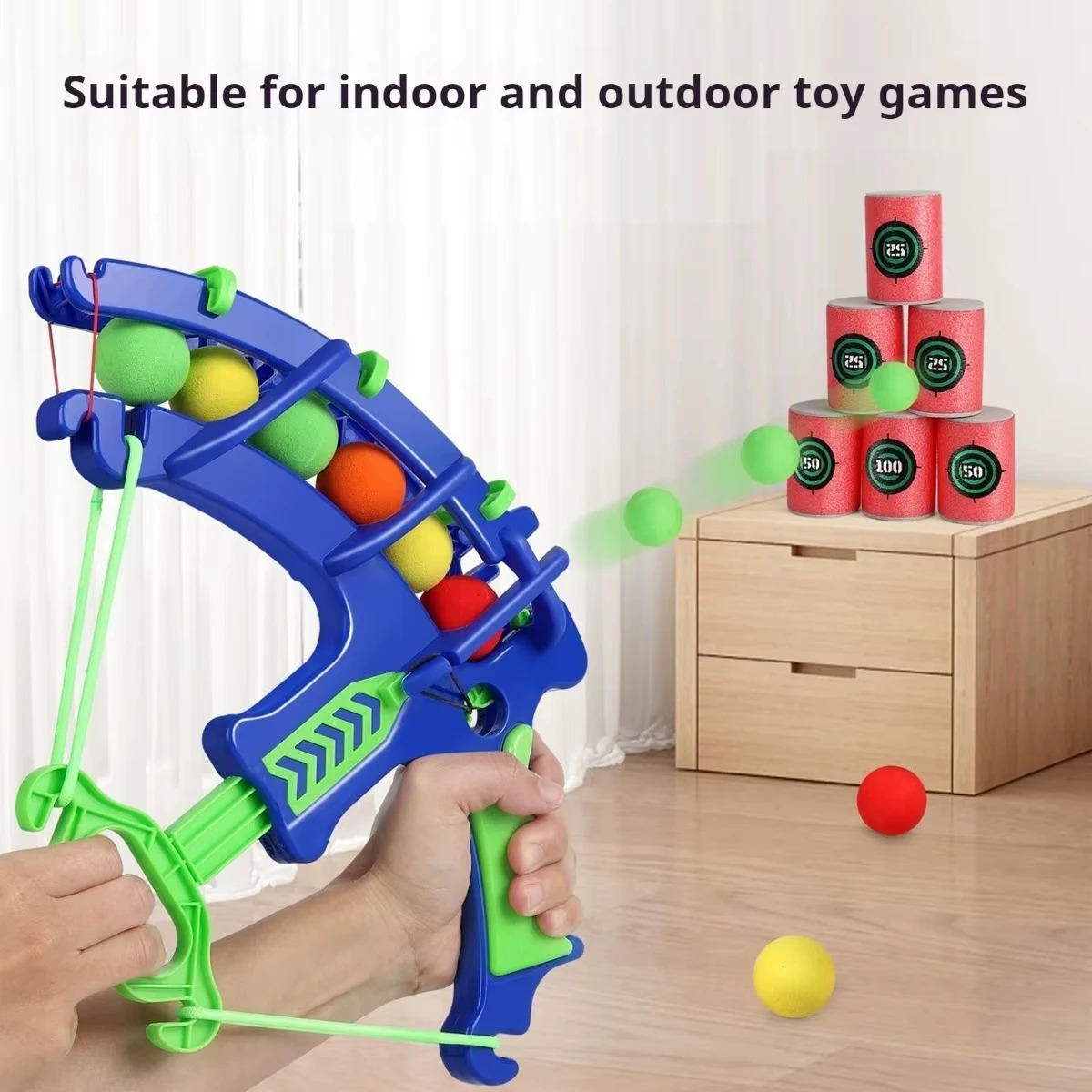 Outdoor Sport For Kids - Pistola Spara Bolle Sportiva con Bersaglio,