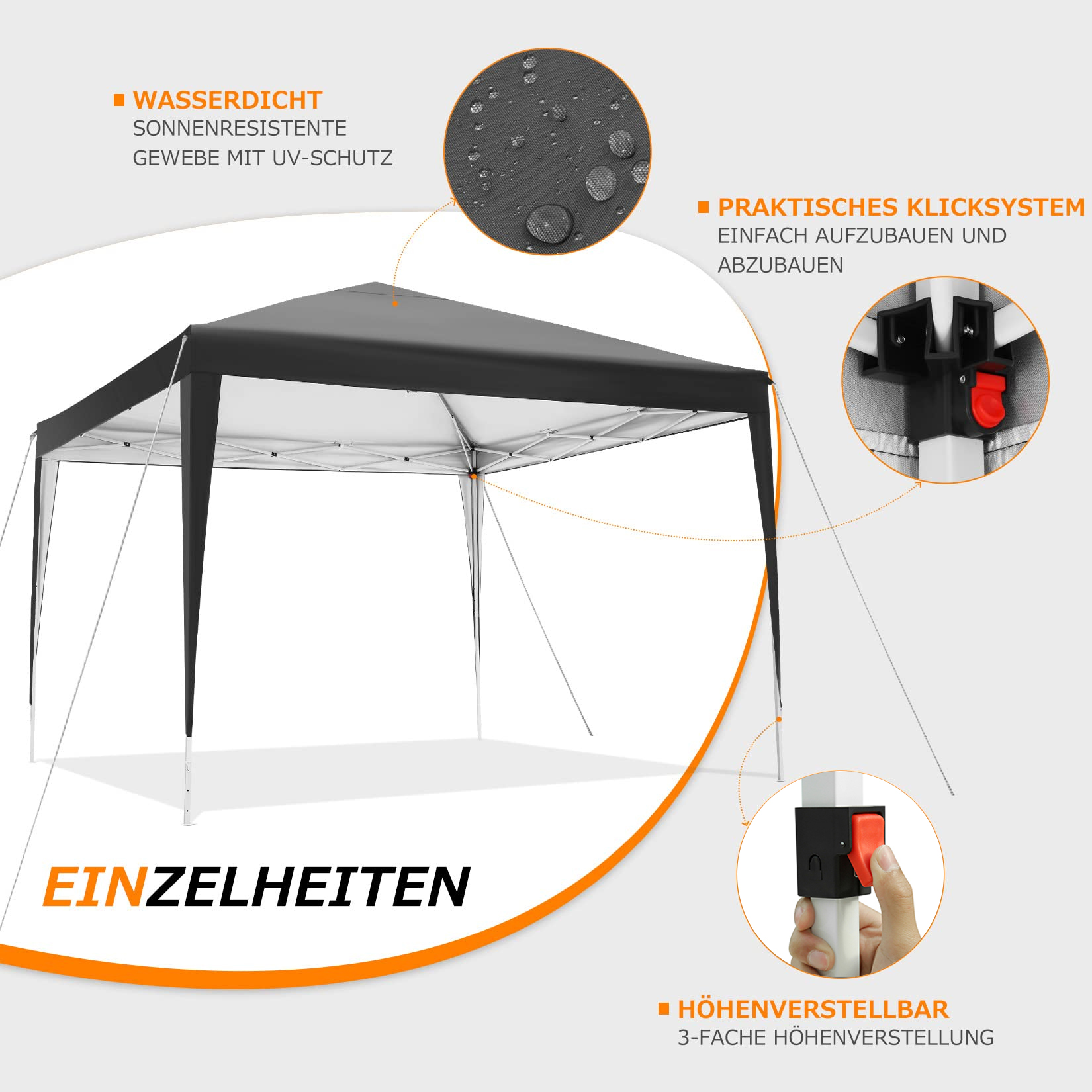 Gazebo Pop-up 3x3m, Tenda Ista - Outdoor Sports Center recensione e prezzo