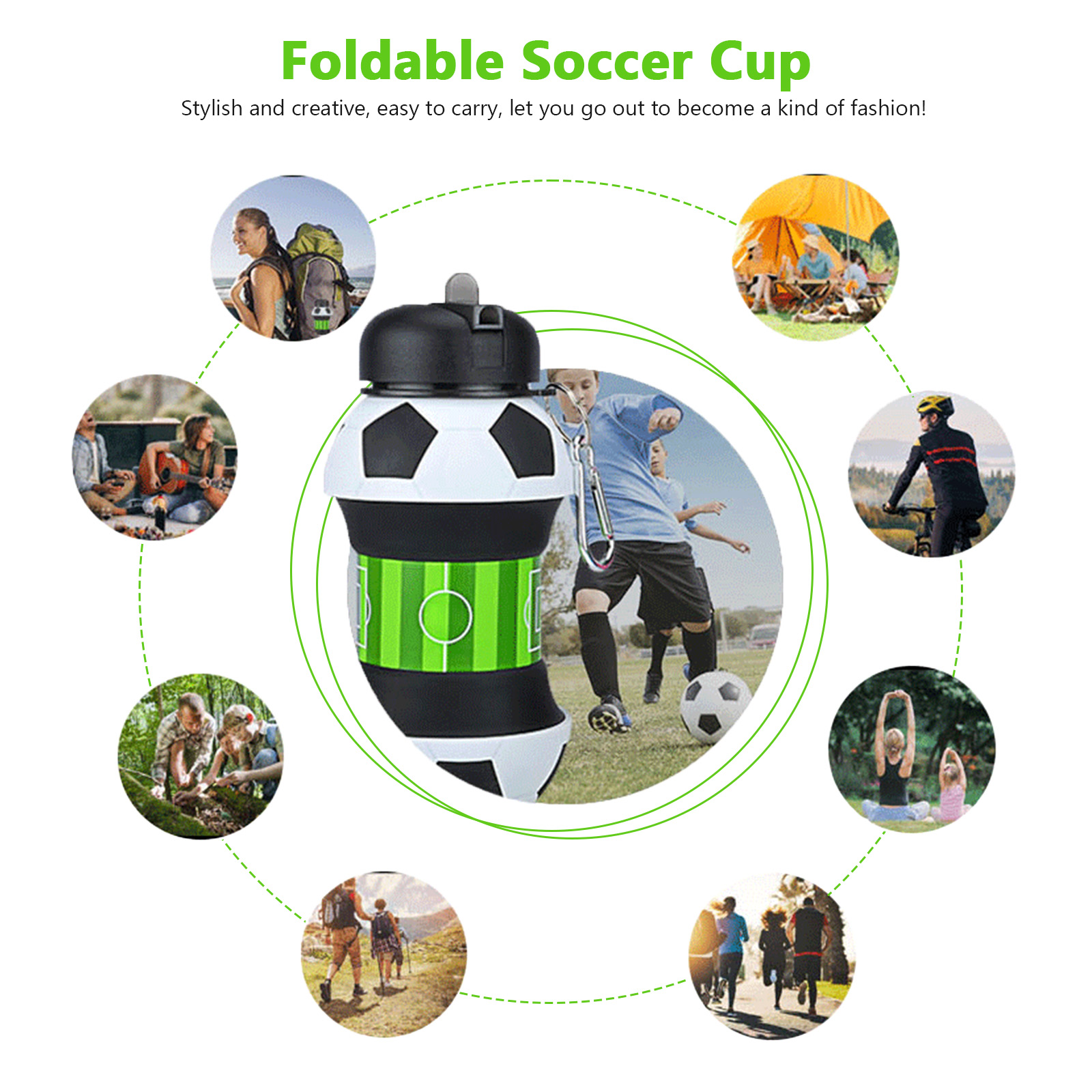 Borraccia Pieghevole a Forma d - Outdoor Sport Field recensione e prezzo